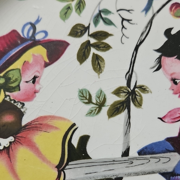 Charming Children's Plate Set with Yellow Rim - Picture 3 of 3